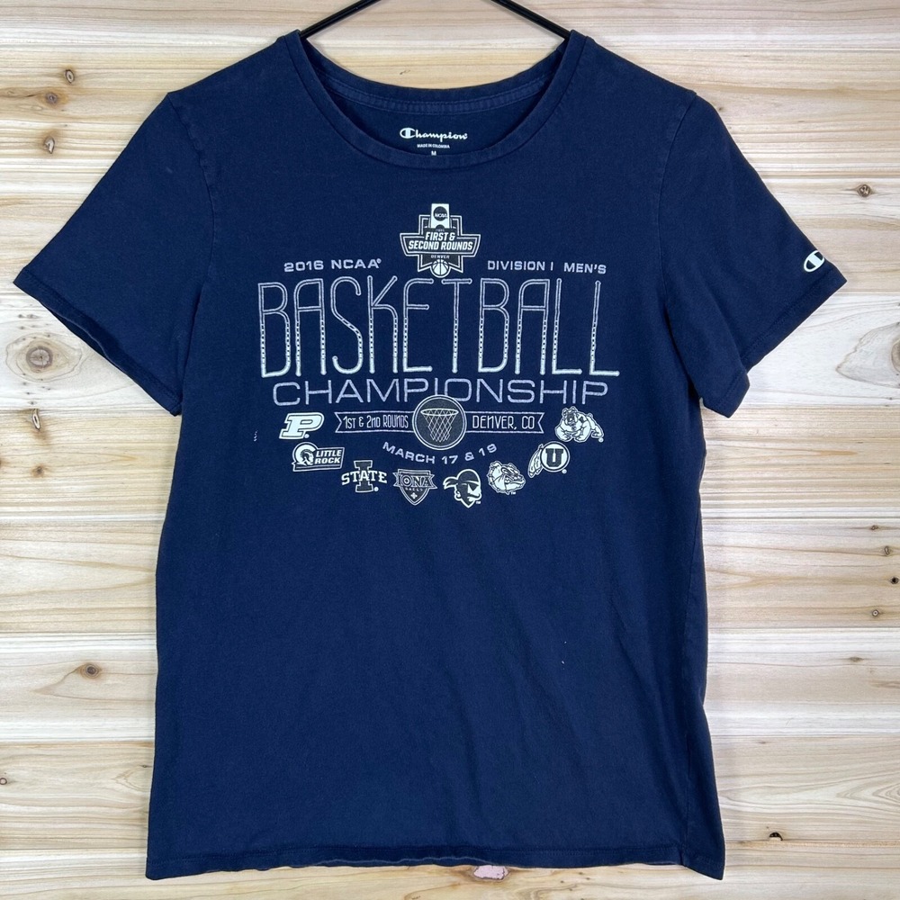 Champion NCAA T-Shirt Womens Medium Black 2016 Division 1 Men's Basketball